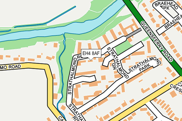 EH4 8AF map - OS OpenMap – Local (Ordnance Survey) EH4 8AF map - OS OpenMap – Local (Ordnance Survey)