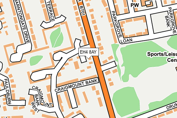 EH4 8AY map - OS OpenMap – Local (Ordnance Survey) EH4 8AY map - OS OpenMap – Local (Ordnance Survey)