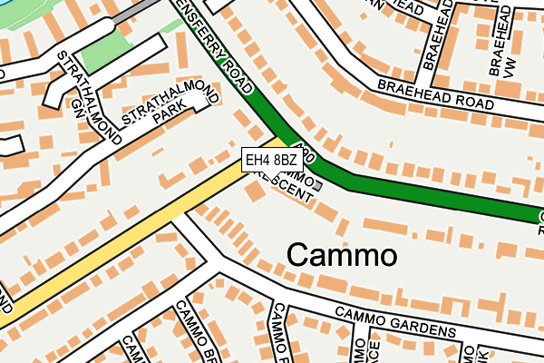 EH4 8BZ map - OS OpenMap – Local (Ordnance Survey) EH4 8BZ map - OS OpenMap – Local (Ordnance Survey)