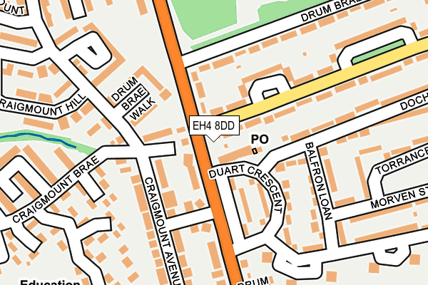 EH4 8DD map - OS OpenMap – Local (Ordnance Survey) EH4 8DD map - OS OpenMap – Local (Ordnance Survey)