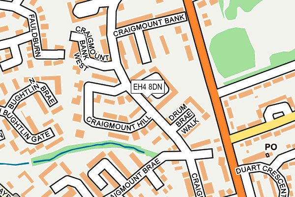 EH4 8DN map - OS OpenMap – Local (Ordnance Survey) EH4 8DN map - OS OpenMap – Local (Ordnance Survey)