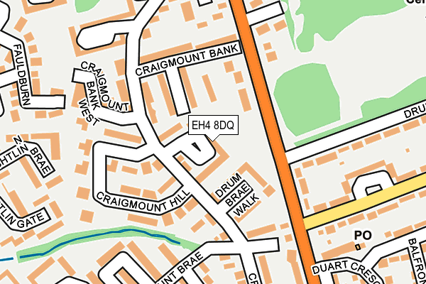 EH4 8DQ map - OS OpenMap – Local (Ordnance Survey) EH4 8DQ map - OS OpenMap – Local (Ordnance Survey)
