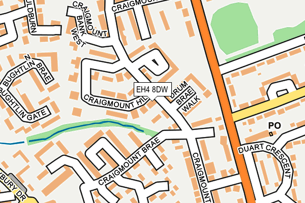 EH4 8DW map - OS OpenMap – Local (Ordnance Survey) EH4 8DW map - OS OpenMap – Local (Ordnance Survey)