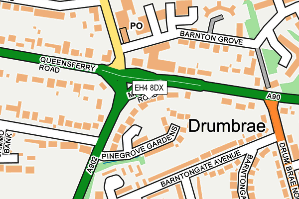 EH4 8DX map - OS OpenMap – Local (Ordnance Survey) EH4 8DX map - OS OpenMap – Local (Ordnance Survey)