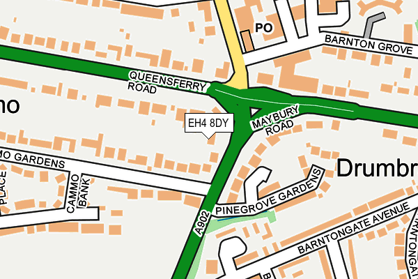 EH4 8DY map - OS OpenMap – Local (Ordnance Survey) EH4 8DY map - OS OpenMap – Local (Ordnance Survey)