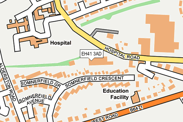 EH41 3AD map - OS OpenMap – Local (Ordnance Survey) EH41 3AD map - OS OpenMap – Local (Ordnance Survey)