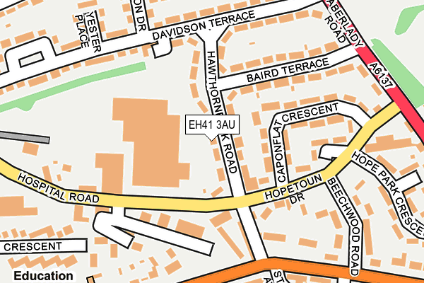 EH41 3AU map - OS OpenMap – Local (Ordnance Survey) EH41 3AU map - OS OpenMap – Local (Ordnance Survey)