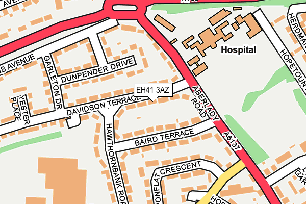 EH41 3AZ map - OS OpenMap – Local (Ordnance Survey) EH41 3AZ map - OS OpenMap – Local (Ordnance Survey)