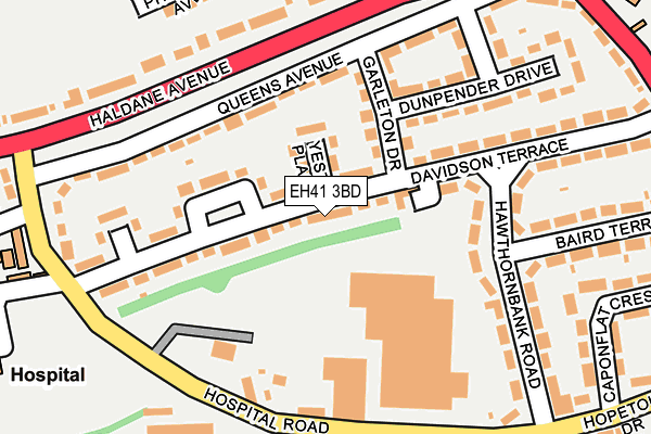 EH41 3BD map - OS OpenMap – Local (Ordnance Survey) EH41 3BD map - OS OpenMap – Local (Ordnance Survey)