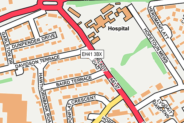 EH41 3BX map - OS OpenMap – Local (Ordnance Survey) EH41 3BX map - OS OpenMap – Local (Ordnance Survey)