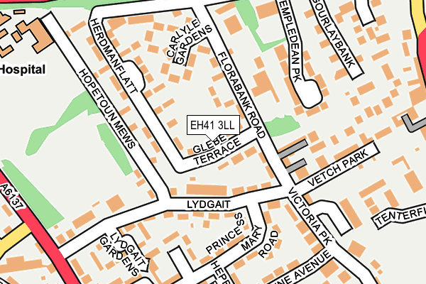 EH41 3LL map - OS OpenMap – Local (Ordnance Survey) EH41 3LL map - OS OpenMap – Local (Ordnance Survey)