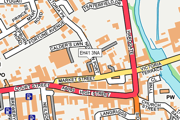 EH41 3NA map - OS OpenMap – Local (Ordnance Survey)