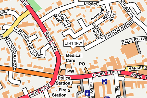 EH41 3NW map - OS OpenMap – Local (Ordnance Survey) EH41 3NW map - OS OpenMap – Local (Ordnance Survey)