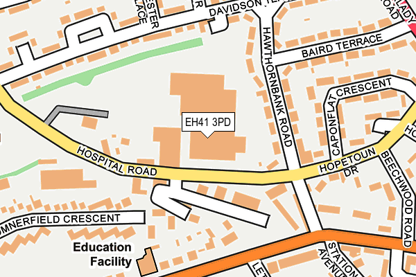 EH41 3PD map - OS OpenMap – Local (Ordnance Survey) EH41 3PD map - OS OpenMap – Local (Ordnance Survey)