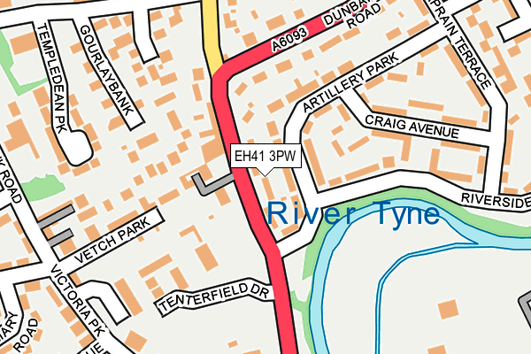 EH41 3PW map - OS OpenMap – Local (Ordnance Survey) EH41 3PW map - OS OpenMap – Local (Ordnance Survey)