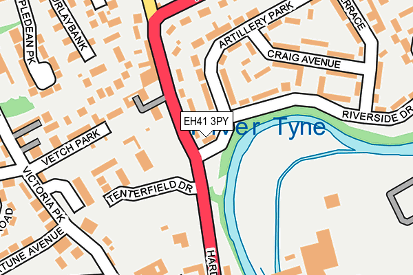 EH41 3PY map - OS OpenMap – Local (Ordnance Survey) EH41 3PY map - OS OpenMap – Local (Ordnance Survey)