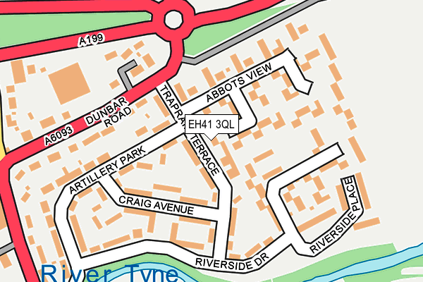 EH41 3QL map - OS OpenMap – Local (Ordnance Survey) EH41 3QL map - OS OpenMap – Local (Ordnance Survey)