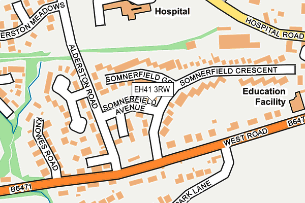 EH41 3RW map - OS OpenMap – Local (Ordnance Survey) EH41 3RW map - OS OpenMap – Local (Ordnance Survey)