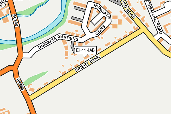 EH41 4AB map - OS OpenMap – Local (Ordnance Survey) EH41 4AB map - OS OpenMap – Local (Ordnance Survey)