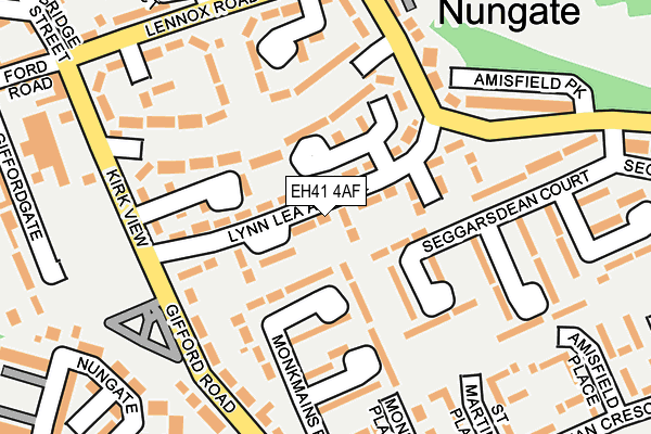 EH41 4AF map - OS OpenMap – Local (Ordnance Survey) EH41 4AF map - OS OpenMap – Local (Ordnance Survey)