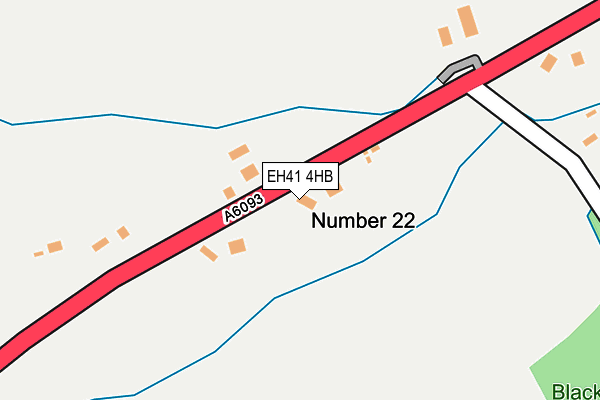 EH41 4HB map - OS OpenMap – Local (Ordnance Survey) EH41 4HB map - OS OpenMap – Local (Ordnance Survey)