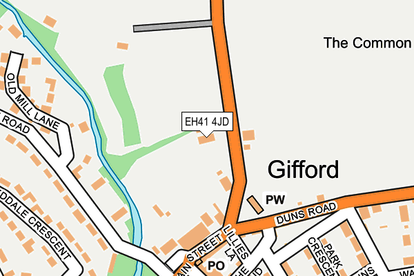EH41 4JD map - OS OpenMap – Local (Ordnance Survey)