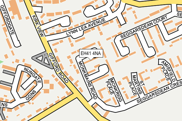 EH41 4NA map - OS OpenMap – Local (Ordnance Survey) EH41 4NA map - OS OpenMap – Local (Ordnance Survey)