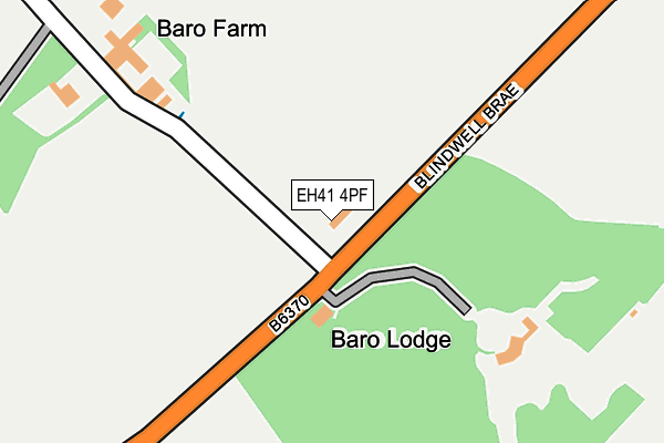 EH41 4PF map - OS OpenMap – Local (Ordnance Survey) EH41 4PF map - OS OpenMap – Local (Ordnance Survey)