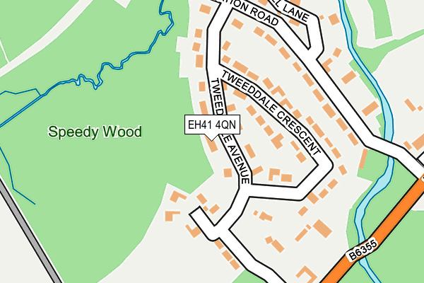 EH41 4QN map - OS OpenMap – Local (Ordnance Survey) EH41 4QN map - OS OpenMap – Local (Ordnance Survey)
