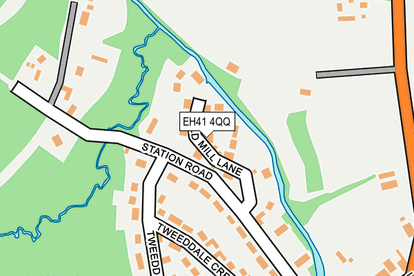 EH41 4QQ map - OS OpenMap – Local (Ordnance Survey) EH41 4QQ map - OS OpenMap – Local (Ordnance Survey)
