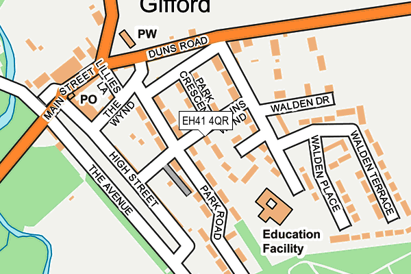 EH41 4QR map - OS OpenMap – Local (Ordnance Survey) EH41 4QR map - OS OpenMap – Local (Ordnance Survey)