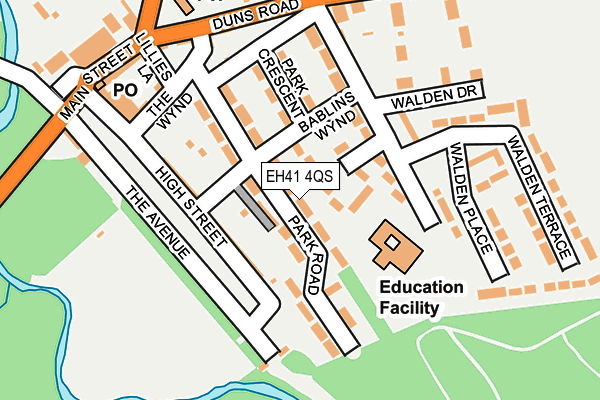 EH41 4QS map - OS OpenMap – Local (Ordnance Survey) EH41 4QS map - OS OpenMap – Local (Ordnance Survey)