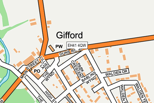 EH41 4QW map - OS OpenMap – Local (Ordnance Survey) EH41 4QW map - OS OpenMap – Local (Ordnance Survey)