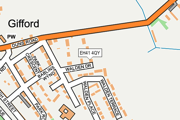 EH41 4QY map - OS OpenMap – Local (Ordnance Survey)