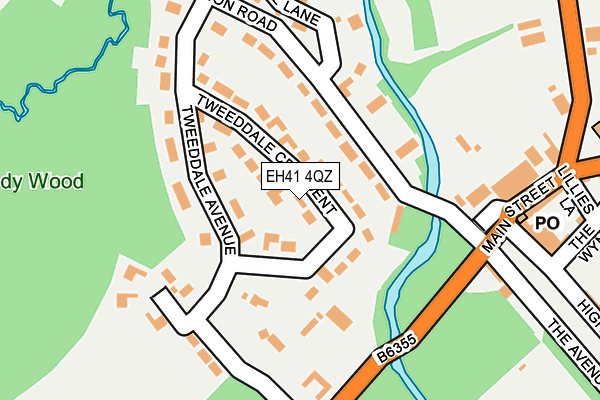EH41 4QZ map - OS OpenMap – Local (Ordnance Survey) EH41 4QZ map - OS OpenMap – Local (Ordnance Survey)