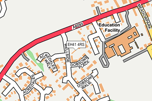EH41 4RS map - OS OpenMap – Local (Ordnance Survey) EH41 4RS map - OS OpenMap – Local (Ordnance Survey)