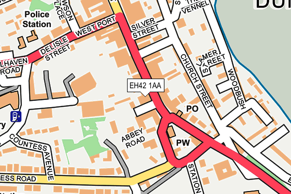 EH42 1AA map - OS OpenMap – Local (Ordnance Survey) EH42 1AA map - OS OpenMap – Local (Ordnance Survey)
