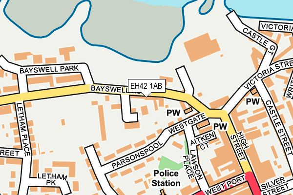 EH42 1AB map - OS OpenMap – Local (Ordnance Survey) EH42 1AB map - OS OpenMap – Local (Ordnance Survey)