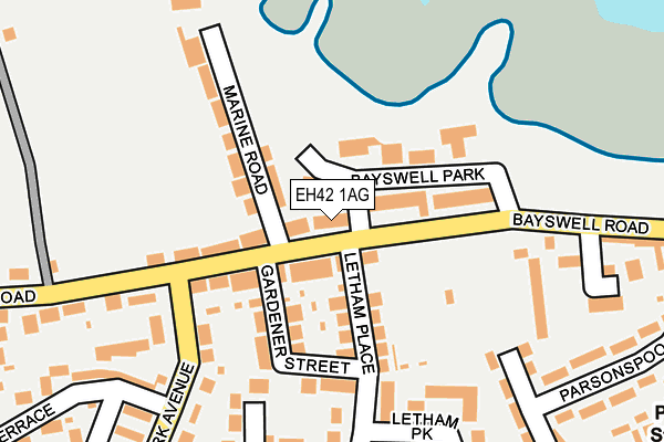 EH42 1AG map - OS OpenMap – Local (Ordnance Survey) EH42 1AG map - OS OpenMap – Local (Ordnance Survey)