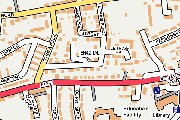 EH42 1AL map - OS OpenMap – Local (Ordnance Survey) EH42 1AL map - OS OpenMap – Local (Ordnance Survey)