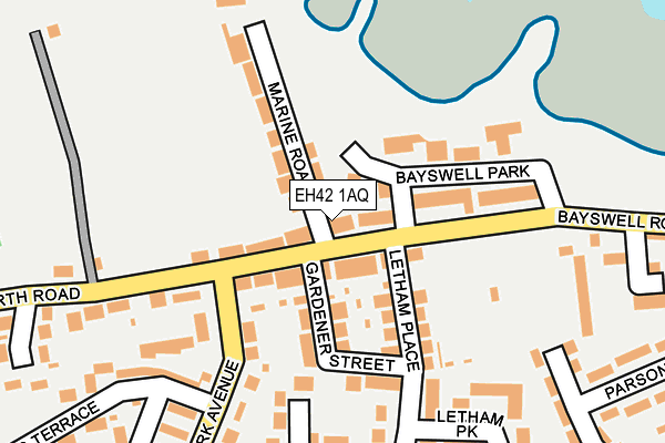 EH42 1AQ map - OS OpenMap – Local (Ordnance Survey) EH42 1AQ map - OS OpenMap – Local (Ordnance Survey)
