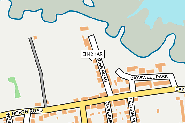 EH42 1AR map - OS OpenMap – Local (Ordnance Survey) EH42 1AR map - OS OpenMap – Local (Ordnance Survey)