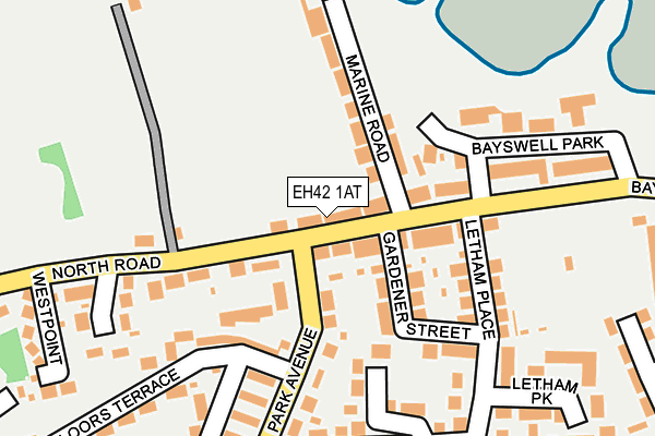 EH42 1AT map - OS OpenMap – Local (Ordnance Survey) EH42 1AT map - OS OpenMap – Local (Ordnance Survey)