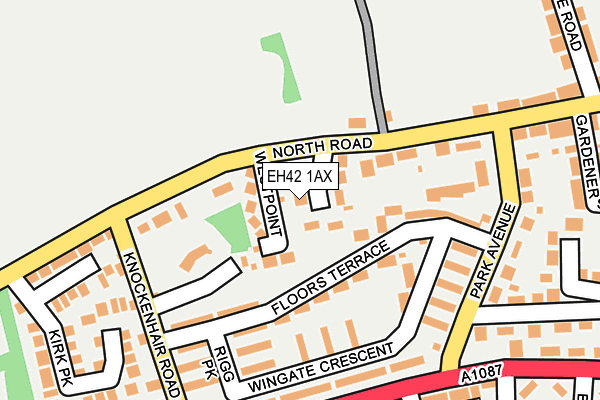 EH42 1AX map - OS OpenMap – Local (Ordnance Survey) EH42 1AX map - OS OpenMap – Local (Ordnance Survey)
