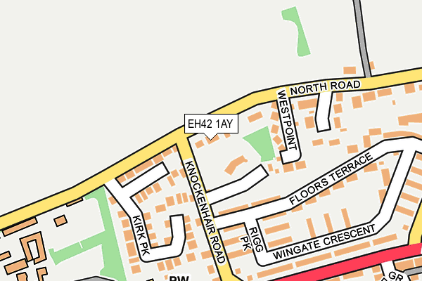 EH42 1AY map - OS OpenMap – Local (Ordnance Survey) EH42 1AY map - OS OpenMap – Local (Ordnance Survey)