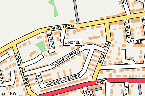 EH42 1BD map - OS OpenMap – Local (Ordnance Survey) EH42 1BD map - OS OpenMap – Local (Ordnance Survey)