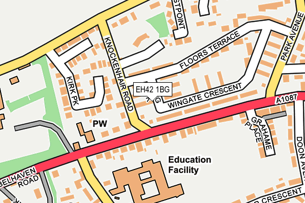 EH42 1BG map - OS OpenMap – Local (Ordnance Survey) EH42 1BG map - OS OpenMap – Local (Ordnance Survey)