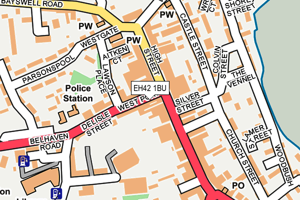EH42 1BU map - OS OpenMap – Local (Ordnance Survey) EH42 1BU map - OS OpenMap – Local (Ordnance Survey)