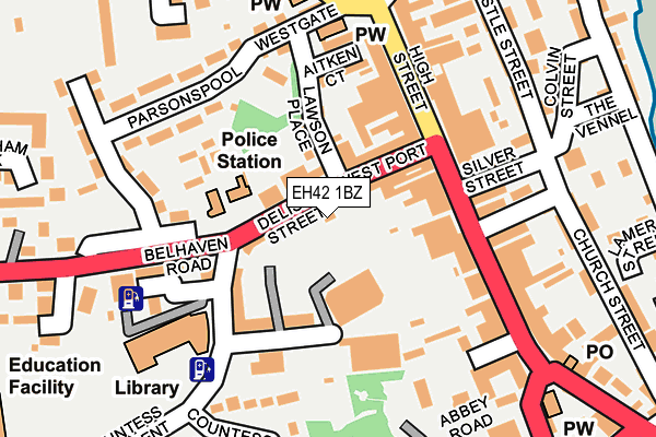 EH42 1BZ map - OS OpenMap – Local (Ordnance Survey) EH42 1BZ map - OS OpenMap – Local (Ordnance Survey)