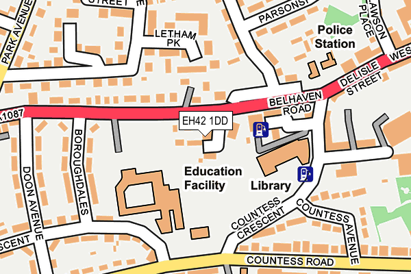 EH42 1DD map - OS OpenMap – Local (Ordnance Survey) EH42 1DD map - OS OpenMap – Local (Ordnance Survey)
